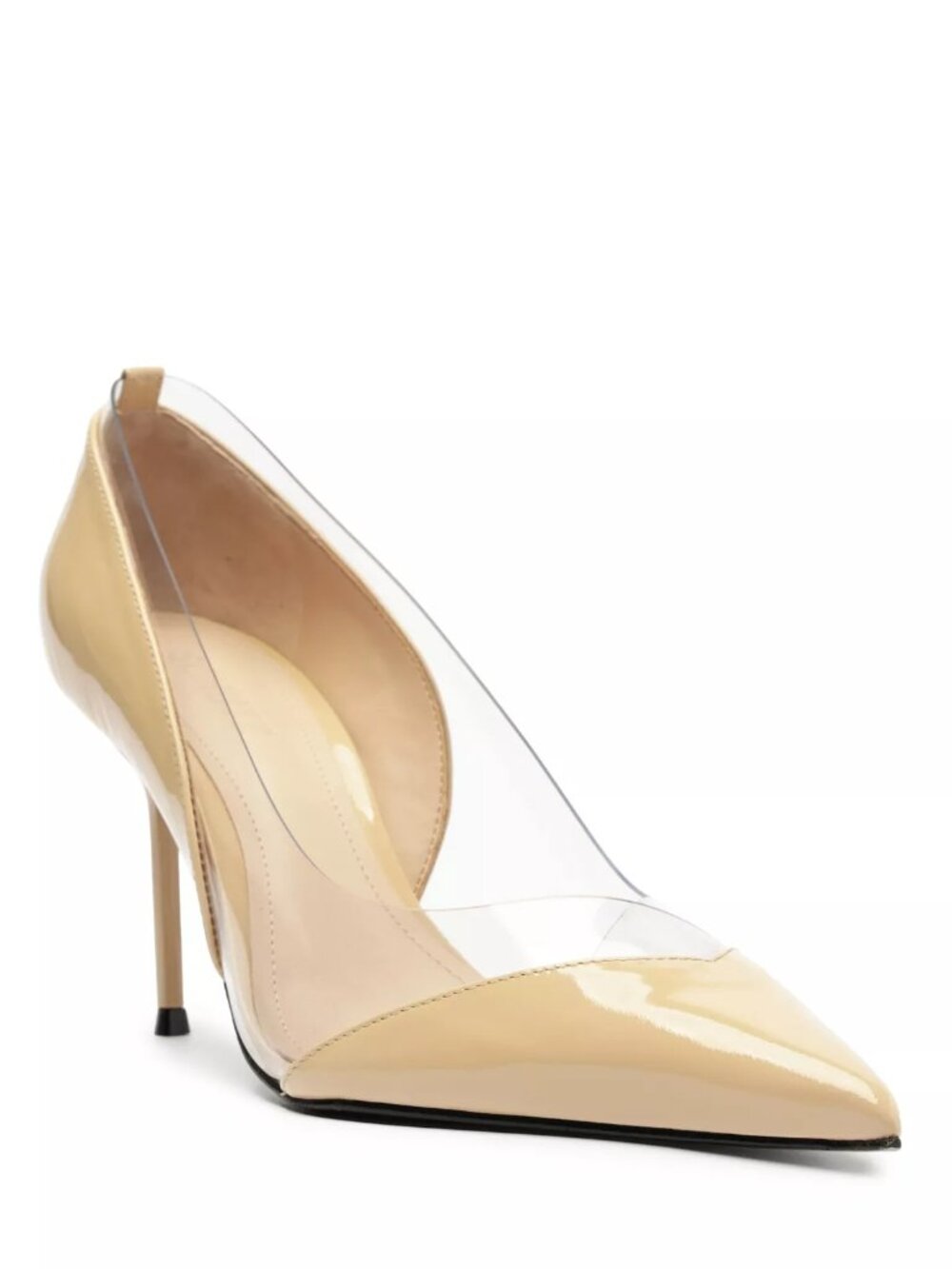 138$ Schutz Andie Slip On Pumps Heel Pointed Toe Women's Size 6.5 US Beige